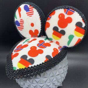 EPCOT Wold Showcase HANDMADE Mouse Ear Hat/ Fascinator Hat